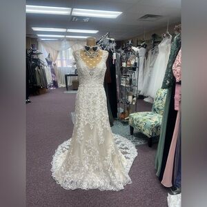 Mon Cheri Ivory Lace Bridal Gown